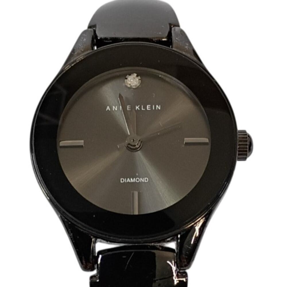 Anne Klein Minimalist Bangle Watch | Silver & Black Quiet Luxury Style